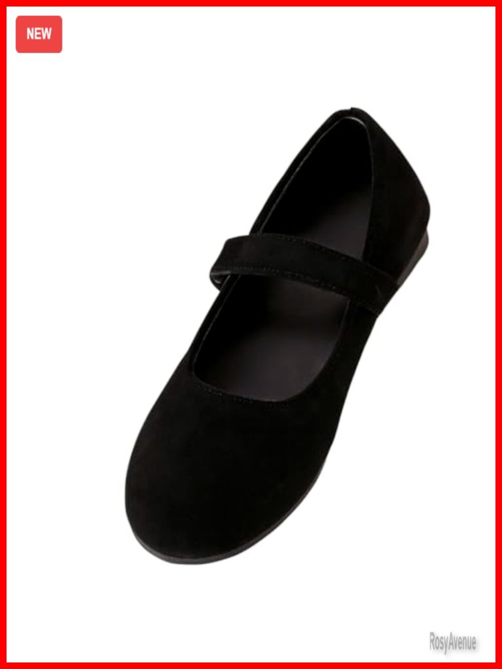 Mary Jane Flats Women Wide Toe Box Adjustable Strap Slip On Washable Knit